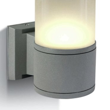 ONE Light E27 Tube Lights - applique murale extérieure - 10,7 x 21 cm - IP54 - gris