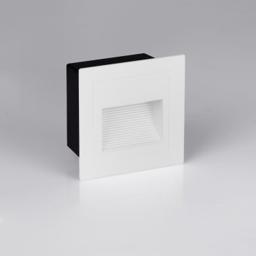 Nova Luce Mono - applique encastrée - 5,8 x 5,8 x 4,5 cm - 3W LED inclus - IP65 - blanc sablé