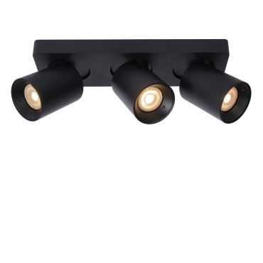 Lucide Nigel - spot en saillie - 30 x 10 x 11,3 cm - 3 x5W dimmable inclus - dim to warm - noir