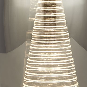 Searchlight Cyclone - lampe à poser - Ø 11,5 x 20,5 cm - 6W LED inclus - chrome et verre fumé
