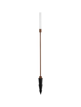Nova Luce Slot - lampe de jardin - Ø 2,5 x 80 cm - 4W LED inclus - IP65 - corten