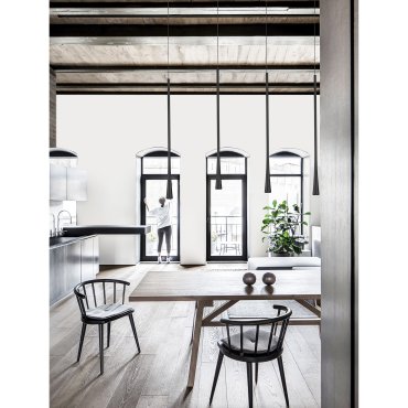 Nova Luce Goccio - lampe suspendue - 110 x 4,5 x 160 cm - 5 x 7W LED inclus - noir