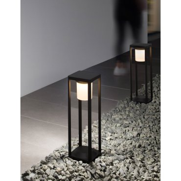 Nova Luce Loveto - lampadaire portable avec capteur solaire - 14,5 x 14,5 x 50 cm - 1,5W dimmable LED inclus - IP65 - anthracite