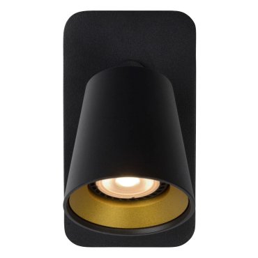 Lucide Turnon - applique murale - 9 x 16 x 12,3 cm - 5W LED inclus - dim to warm - noir