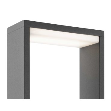 Faro Alp - lampe de jardin - 15 x 6 x 50 cm - 7W LED inclus - IP54 - gris foncé