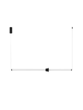 Nova Luce Stalactite - lampe suspendue - 110 x 170 x 8 cm - 15W dimmable LED inclus - noir sablé