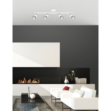 Nova Luce Base - spot en saillie 4L - 51 x 8 x 10,9 cm - blanc mat