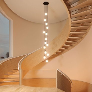 Creative Cables - Rose-One Rosace de plafond ronde pour 14 points lumineux - Ø 40 x 3,5 cm - noir