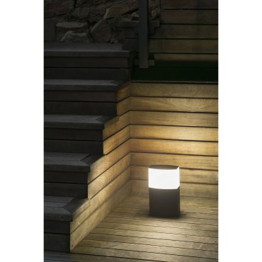 Faro Datna - poteau de jardin - 18 x 11,5 x 30 cm - IP44 - gris foncé
