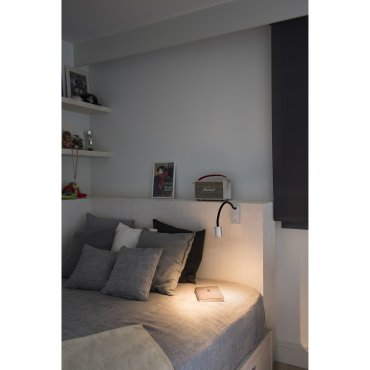 Faro Leser - applique murale avec interrupteur - 46 x 12 cm - 5W LED inclus - nickel satiné