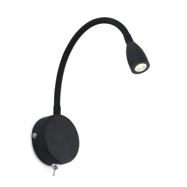 Faro Loke - applique murale avec interrupteur - 3 x 32 cm - 3W LED inclus - noir mat