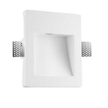 Nova Luce Cirocco - applique encastrée - 17 x 14 cm - 1W LED inclus - crépi blanc