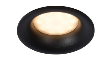 Lucide Ziva - spot encastrable - Ø 84 mm, Ø 75 mm encastrable - IP44 - noir