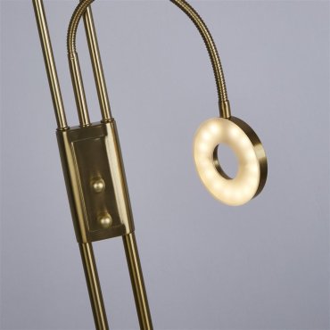 SECONDE CHANCE - Searchlight Mother &amp; Child - lampadaire avec liseuse - Ø28 x 193 cm - 25,5W + 5W LED dimmable inclus - laiton satiné