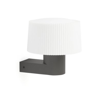 Faro Muffin - applique murale - 22 x 24,5 x 23 cm - IP44 - gris foncé