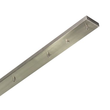 ETH - plaque de plafond 5 points lumineux - 120 x 9 x 2,5 cm - acier satiné