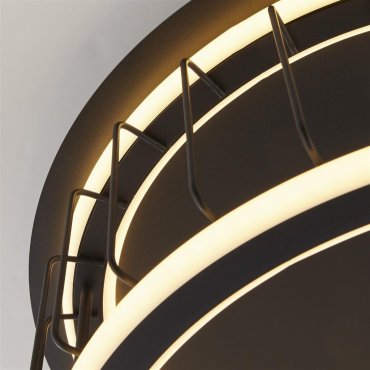 Searchlight Circolo - plafonnier - Ø 40 x 18 cm - 3 niveaux de gradation - 40W LED inclus - noir et blanc