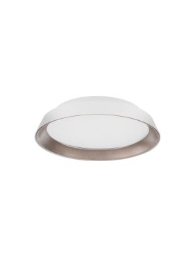 Nova Luce Vela - plafonnier - Ø 45 x 9,5 cm - LED 30W dimmable incluse - sable blanc et café