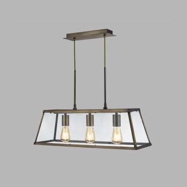 Searchlight Voyager - lampe suspendue - 65 x 20 x 100 cm - laiton antique