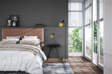 Searchlight Dulwich - lampadaire - Ø 30 x 152 cm - noir