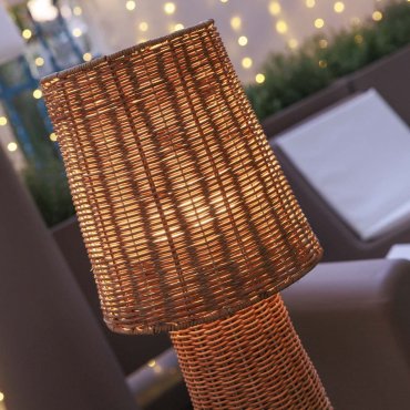 New Garden Lola 110 Nature - lampadaire - Ø 26 x 110 cm - IP54 - rotin