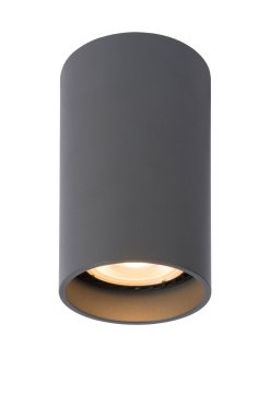 Lucide Delto - spot en saillie - Ø 5,5 x 10 cm - 5W LED dimmable inclus - dim to warm - gris