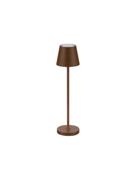 Nova Luce Petit - lampe de table rechargeable - Ø 7 x 28 cm - 2W dimmable LED inclus - IP54 - corten