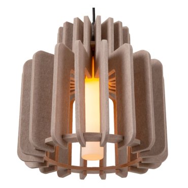 Lucide Rollo - lampe suspendue - Ø 40 x 150 cm - taupe