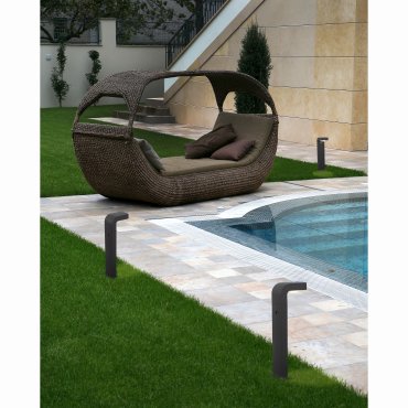 Faro Klamp - lampe de jardin - 20 x 10 x 66 cm - IP44 - gris foncé