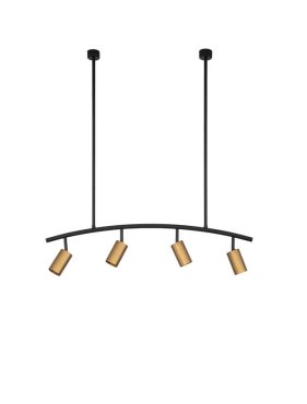 Nova Luce Pogno - suspension - 96,5 x 90 cm - noir et or