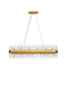 Nova Luce Crown - lampe suspendue - 36 x 120 cm - or satiné