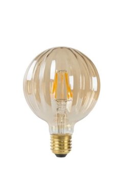 Lucide Lampe à filament LED -Ø 9,5 x 13,5 cm - E27 - 6W non-dimmable - ambre