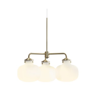 Design for the People Raito 3-Arm - lampe suspendue - Ø 57 x 62,4 cm - blanc et laiton