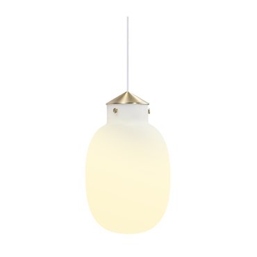 Design for the People Raito 22 - lampe suspendue - Ø 22,5 x 44,4 cm - blanc et laiton