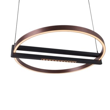 Maxlight Singapour - lampe suspendue - Ø 63 x 145 cm - 48W LED inclus - noir et café
