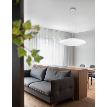 Nova Luce Pressione - lampe suspendue - Ø 60 x 110 cm - opale