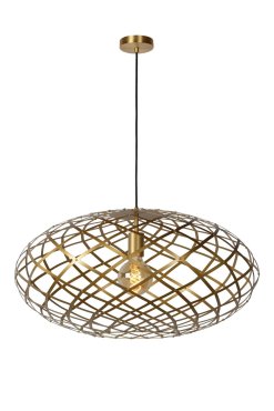 Lucide Wolfram - lampe suspendue - Ø 65 x 162 cm - or mat