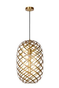 Lucide Wolfram - lampe suspendue - Ø 32 x 180 cm - or mat