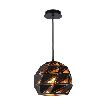 Lucide Malunga - lampe suspendue - Ø 25 x 150 cm - noir