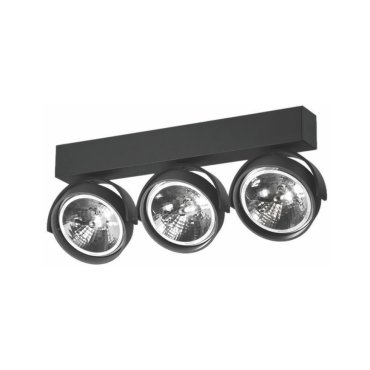 Artdelight Dutchess - spot en saillie 3L - 40 x 6 x 18 cm - noir
