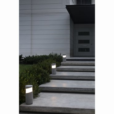 Faro Block - lampe de jardin - Ø 14,7 x 35 cm - IP65 - gris