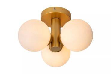 Lucide Trudy - lampadaire - Ø 30 x 18 cm - IP44 - or/laiton mat
