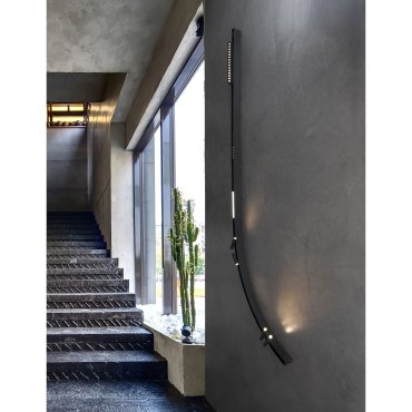 Nova Luce Curve - rail courbe 72 degrés - 120 x 4,1 x 7,5 cm - noir sable