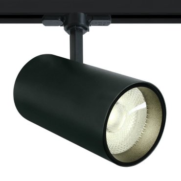 ONE Light COB Cylinder - spot sur rail avec COB LED - système de rail triphasé - Ø 9 x 20 cm - 30W LED inclus - noir - couleur de lumière blanc chaud