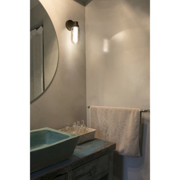 Faro Brume - applique murale - 9 x 12,5 x 23 cm - 3W LED inclus - IP44 - anthracite