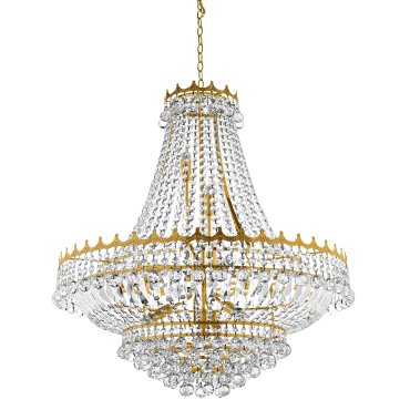 Searchlight Versailles - lustre - Ø 80 x 250 cm - or et transparent