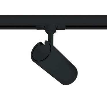 ONE Light COB Cylinder - spot sur rail avec COB LED - système de rail triphasé - Ø 7,5 x 18 cm - 20W LED inclus - noir - couleur de lumière blanche