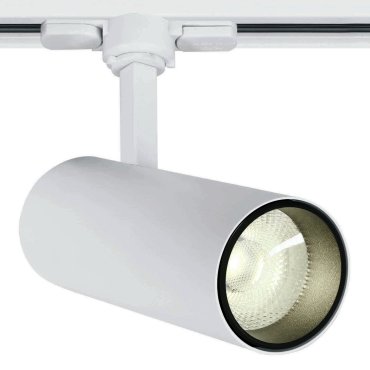 ONE Light COB Cylinder - spot sur rail avec COB LED - système de rail triphasé - Ø 5,5 x 14,7 cm - 10W LED inclus - blanc - couleur de lumière blanc chaud