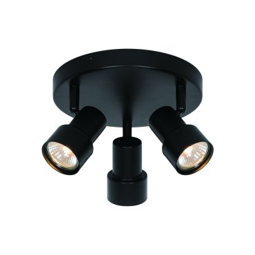 Nordlux Boston 3-rondelles - spot en saillie 3L - Ø 5,5 x 13,5 x 20 cm - noir