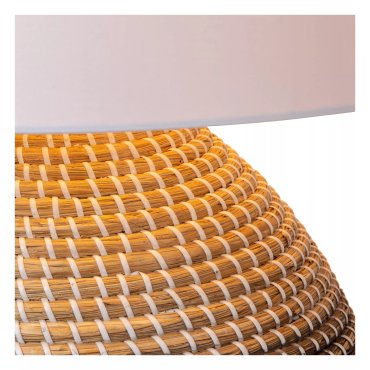 Lucide Maduka - lampe à poser - Ø 45 x 61 cm - brun clair et blanc
